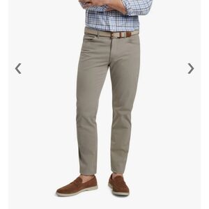 PETER MILLAR FIVE POCKET SATEEN STRETCH PANTS GREY classy Golf 38